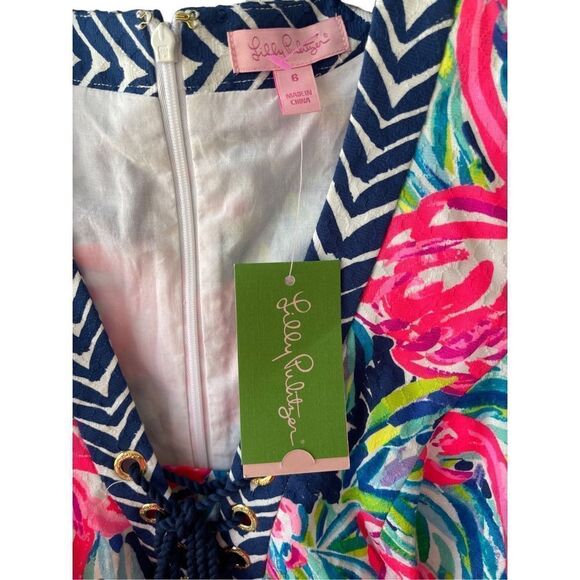 Lilly Pulitzer Womens Multicolor Mini NEW Harper dress Dress Size 6 - Picture 11 of 13